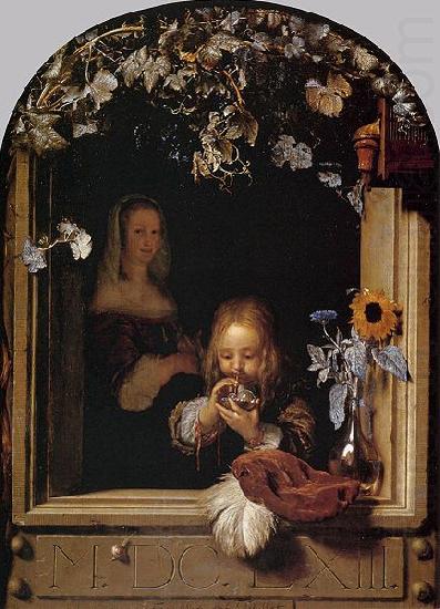 Boy Blowing Bubbles, Frans van Mieris